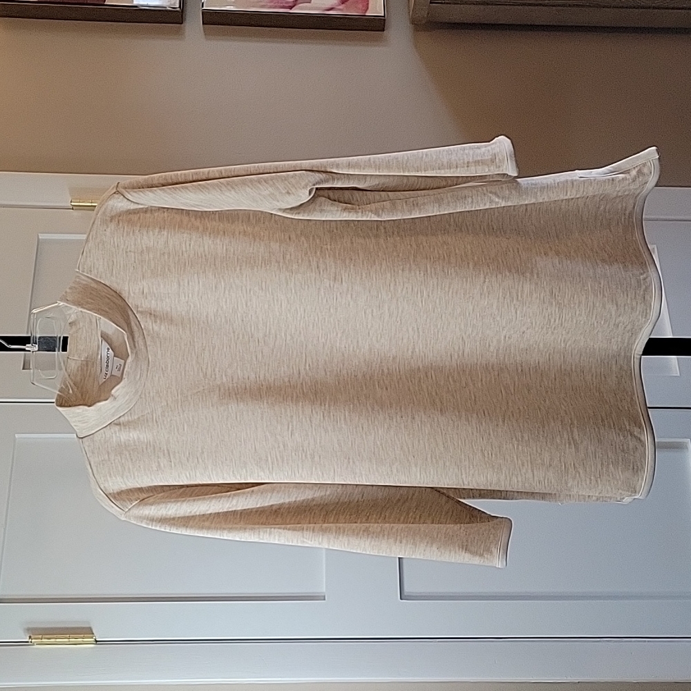 Liz Claiborne NWOT Faux Turtleneck 3/4 Sleeve Side Slit Tunic Sweatshirt